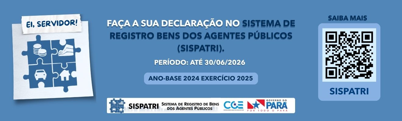 fundo azul com informações sobre Nova data para regularizar situação no SISPATRI
