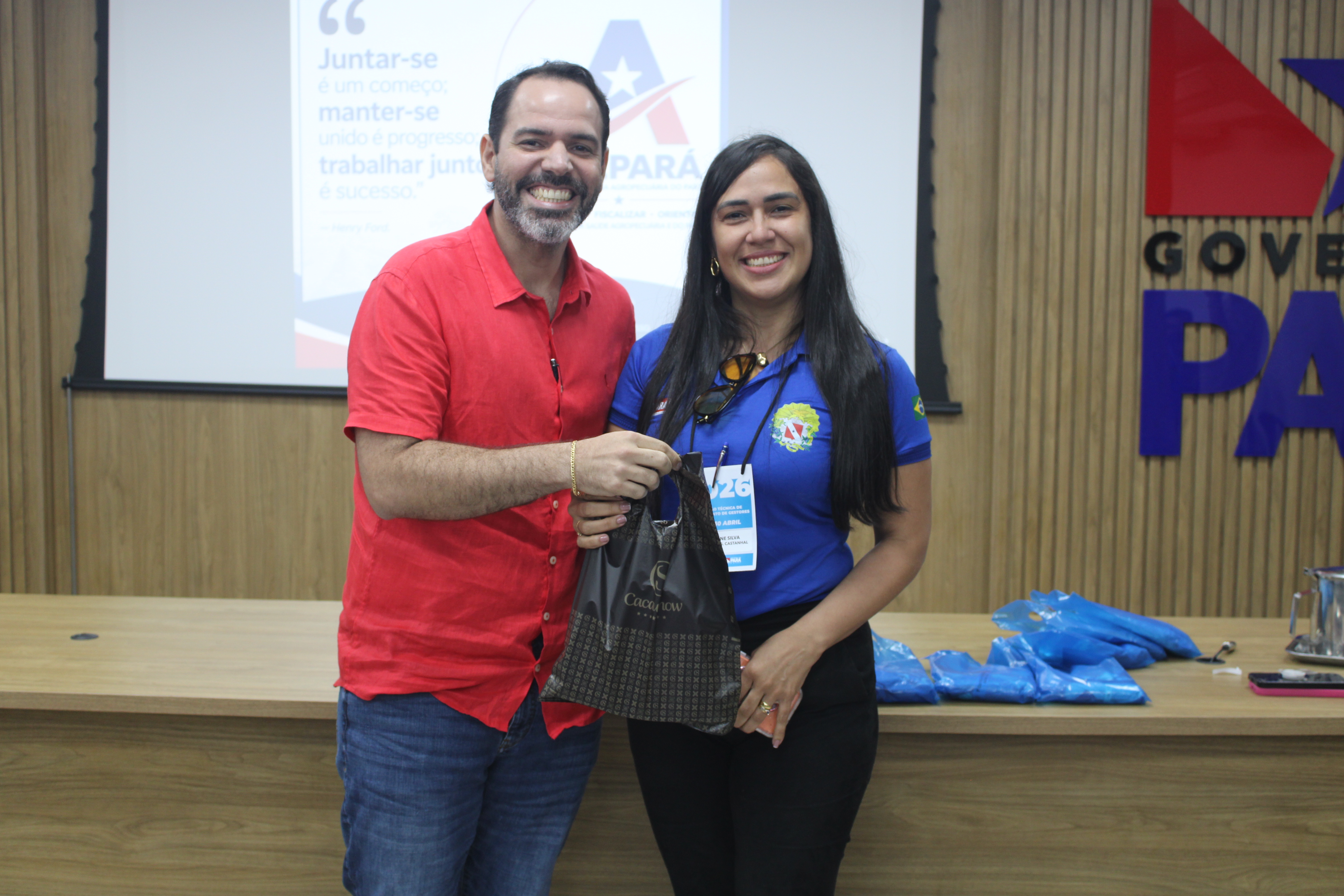No final do evento, houve um sorteio de brindes para os servidores da Agência