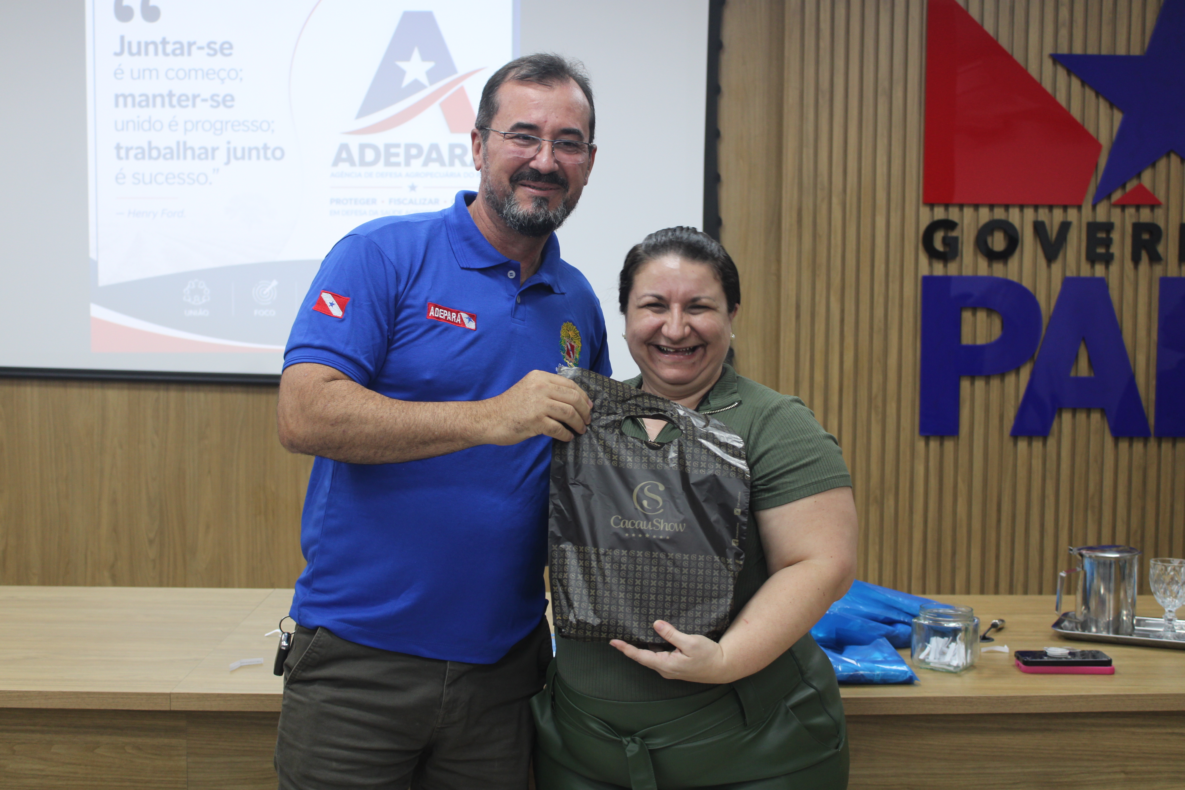 No final do evento, houve um sorteio de brindes para os servidores da Agência