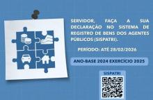 banner em azul claro com o novo prazo para declarar e um QRCode